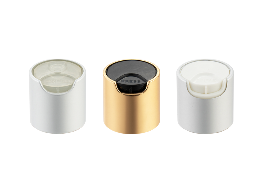 Etichetă din aluminiu din aluminiu-plastic 24/410 Cap Cap de sus, apăsați capacul de sus, capac de presă pentru disc pentru sticla de loțiune