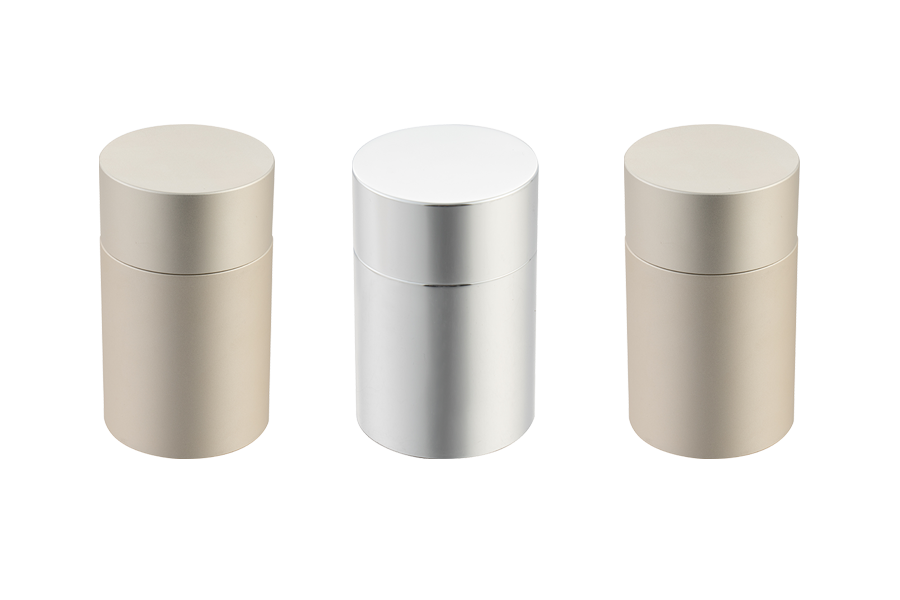 Jar de depozitare a ceaiului portabil din aluminiu borcan sigilat cilindric