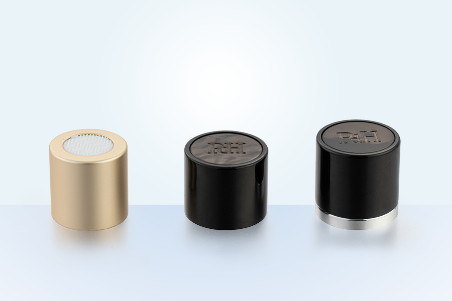 Coajă din plastic din aluminiu Piesă de top rotundă în spirală rotundă Magnetic parfum de parfum