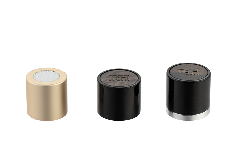 Coajă din plastic din aluminiu Piesă de top rotundă în spirală rotundă Magnetic parfum de parfum