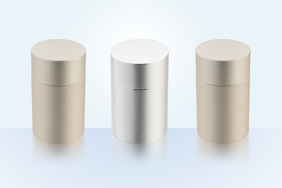 Jar de depozitare a ceaiului portabil din aluminiu borcan sigilat cilindric